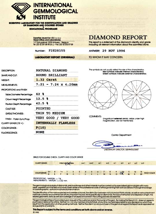 Foto 9 - Diamant 1,32 Brillant IGI Lupenrein 1A Feuer VG Diamond, D5042