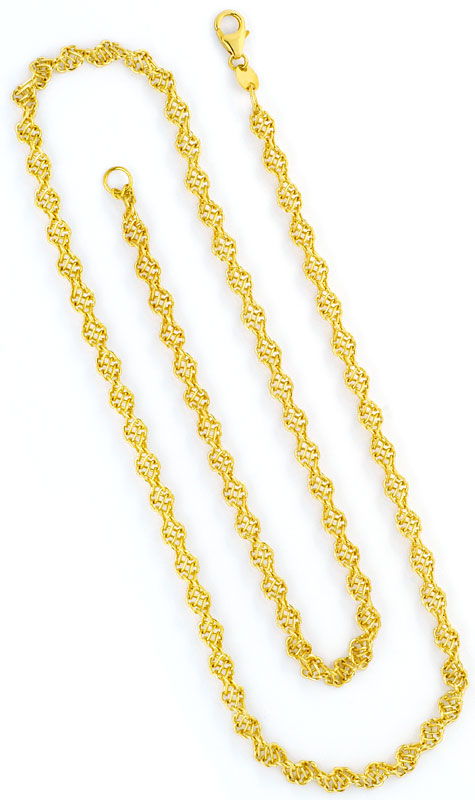 Foto 3 - Kordelgoldkette aus Draht Geflecht Gelbgold 18K/750 Neu, K2446