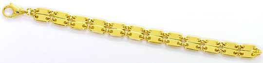Foto 1 - Plättchen Gold-Armband Doppelreihig massiv Gelbgold 18K, K2558
