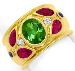 Foto 1 - Cartier Ring Nieva Green Tourmaline Brillanten Gelbgold, R5707