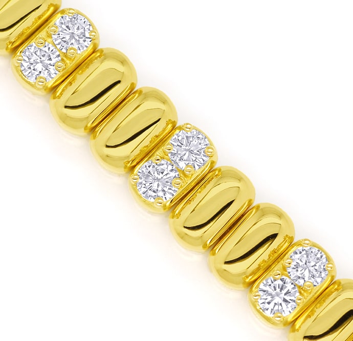 Foto 2 - Damen-Armband mit 3,56ct Brillanten massiv 18K Gelbgold, S1946