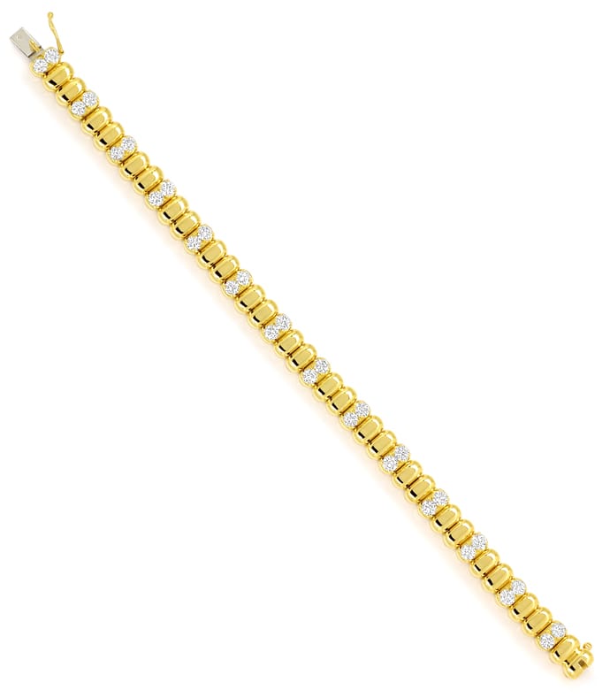Foto 3 - Damen-Armband mit 3,56ct Brillanten massiv 18K Gelbgold, S1946