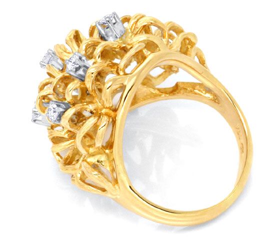 Foto 3 - Mondäner Brillant-Diamantring Gelbgold-Weißgold, S3748