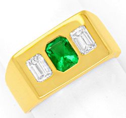 Foto 1 - Diamantring Sensations Smaragd, 0,8ct Diamanten Schmuck, S6482